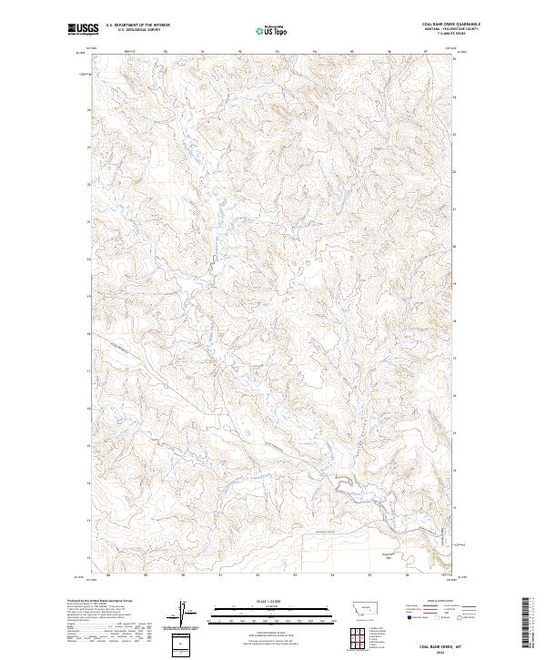 Coal Bank Creek, MT — USGS 7.5-minute topo (2024)