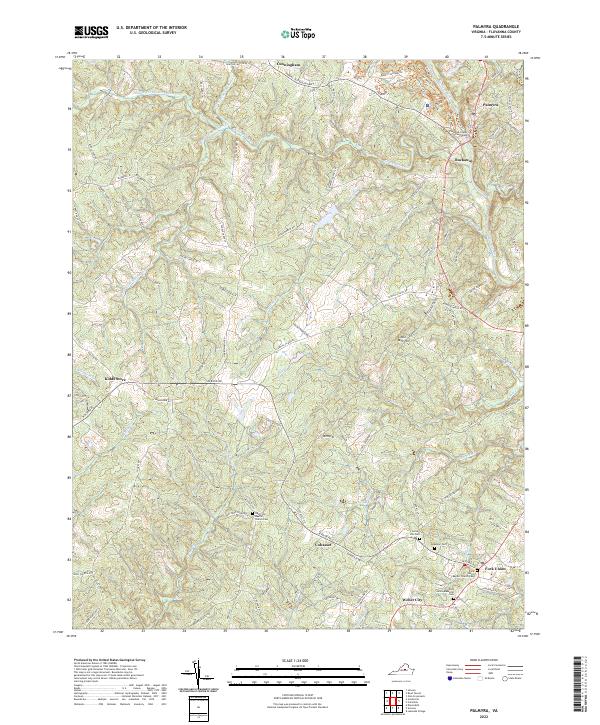 Palmyra, VA — USGS 7.5-minute topo (2022)