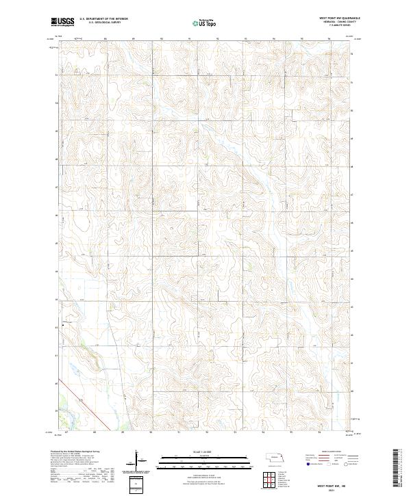 West Point NW, NE — USGS 7.5-minute topo (2021)