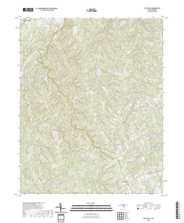 White Hill, NC — USGS 7.5-minute topo (2022)