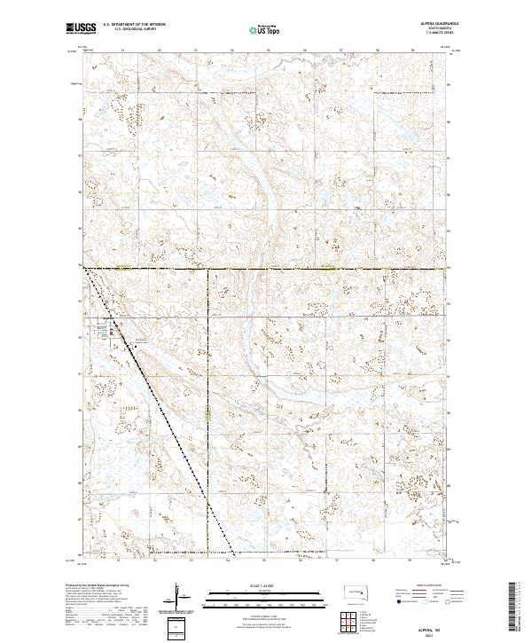 Alpena, SD — USGS 7.5-minute topo (2021)