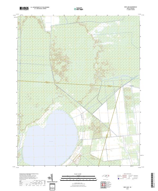 New Lake, NC — USGS 7.5-minute topo (2022)