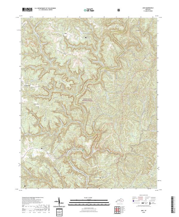 Ano, KY — USGS 7.5-minute topo (2022)