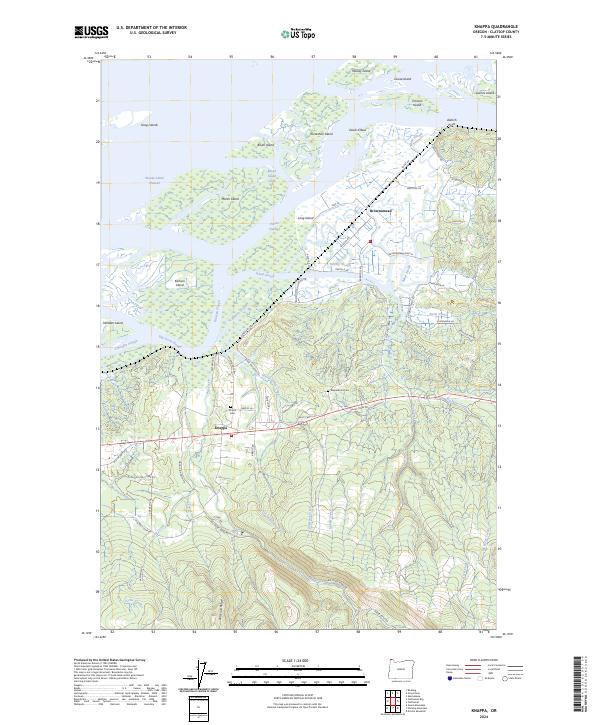 Knappa, OR — USGS 7.5-minute topo (2024)