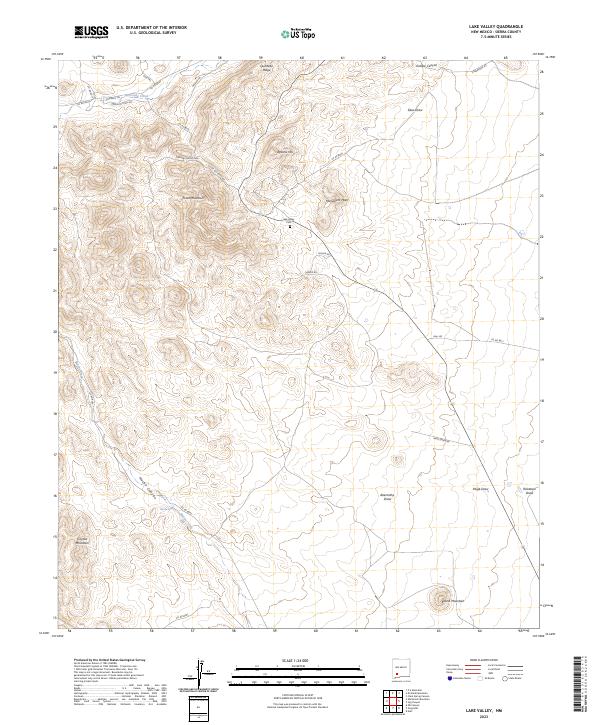 Lake Valley, NM — USGS 7.5-minute topo (2023)
