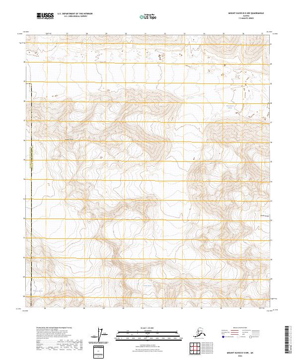 Mount Hayes B-5 NW, AK — USGS 7.5-minute topo (2024)
