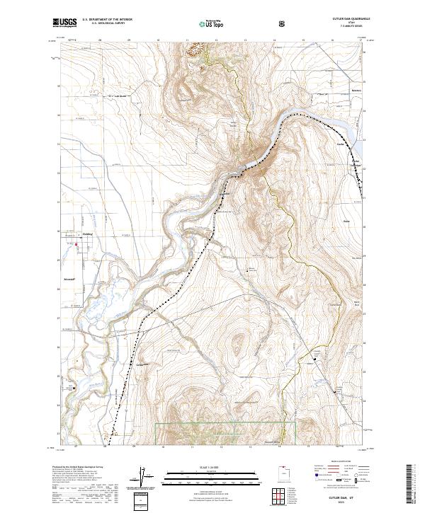 Cutler Dam, UT — USGS 7.5-minute topo (2023)