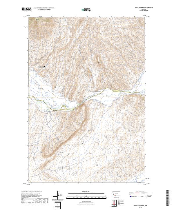 Block Mountain, MT — USGS 7.5-minute topo (2024)