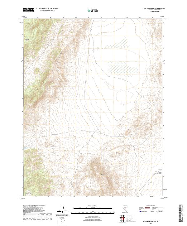 Red Ring Mountain, NV — USGS 7.5-minute topo (2021)