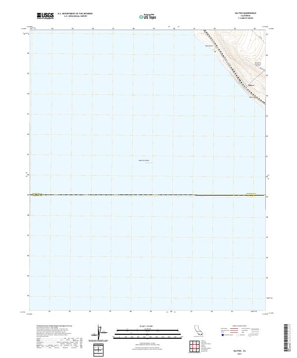 Salton, CA — USGS 7.5-minute topo (2021)
