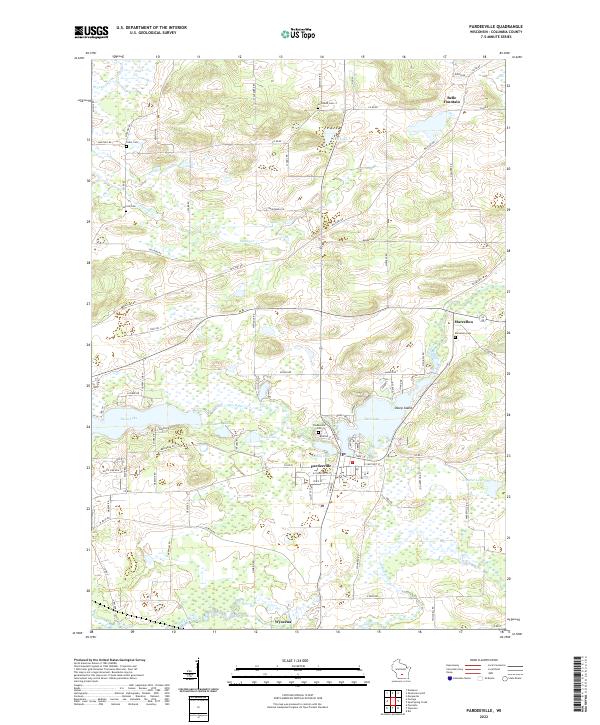 Pardeeville, WI — USGS 7.5-minute topo (2022)