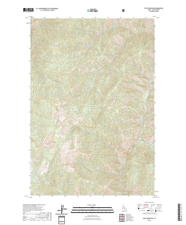 Spot Mountain, ID — USGS 7.5-minute topo (2024)