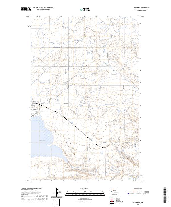 Valier East, MT — USGS 7.5-minute topo (2024)