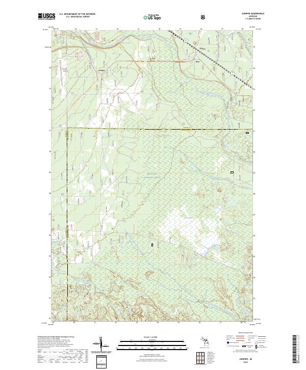Juniper, MI — USGS 7.5-minute topo (2023)