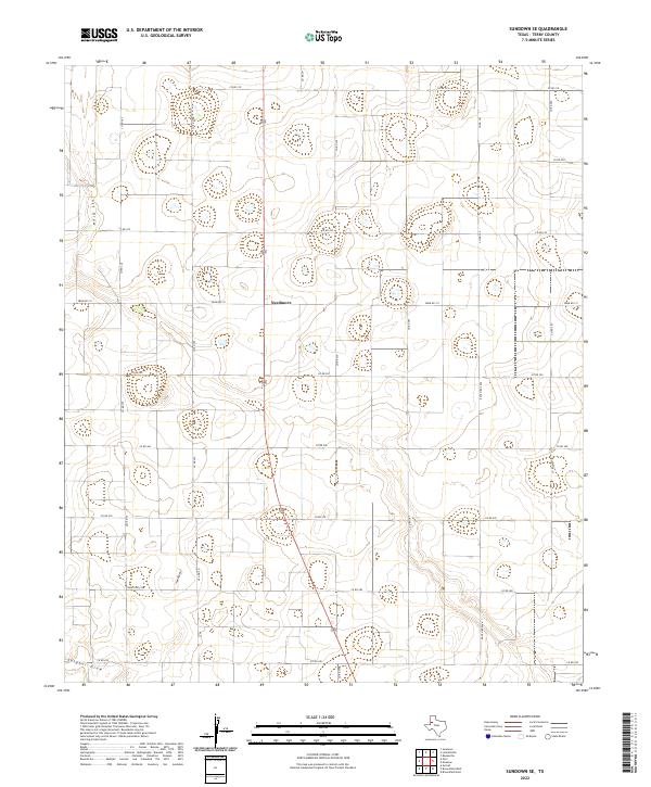Sundown SE, TX — USGS 7.5-minute topo (2022)