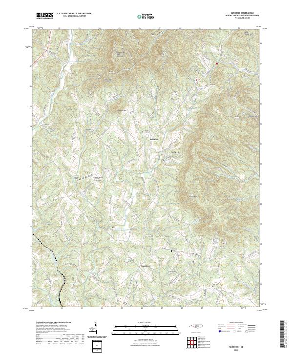 Sunshine, NC — USGS 7.5-minute topo (2022)