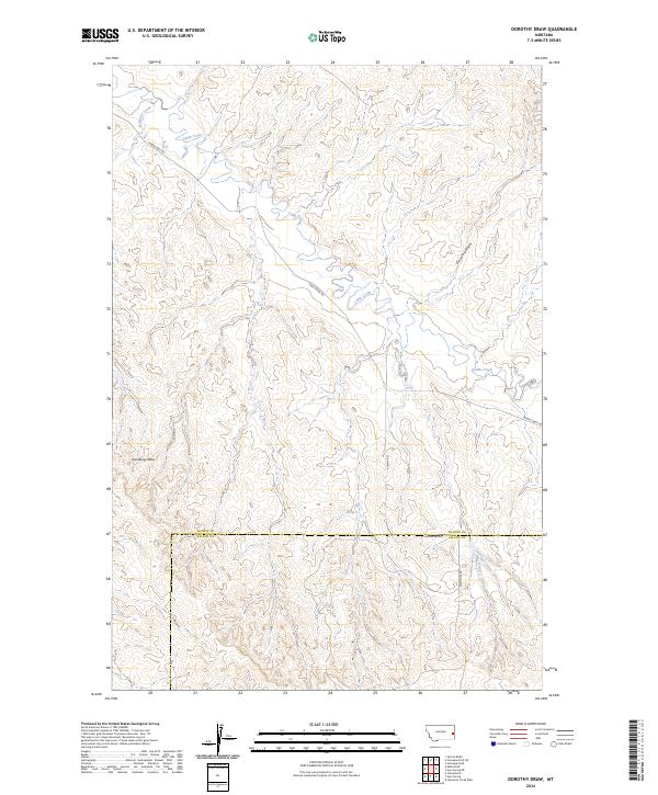 Dorothy Draw, MT — USGS 7.5-minute topo (2024)