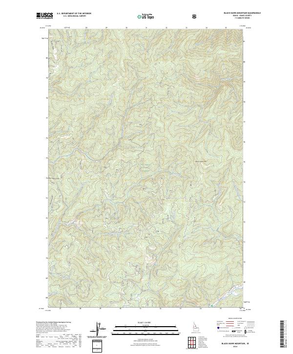 Black Hawk Mountain, ID — USGS 7.5-minute topo (2024)