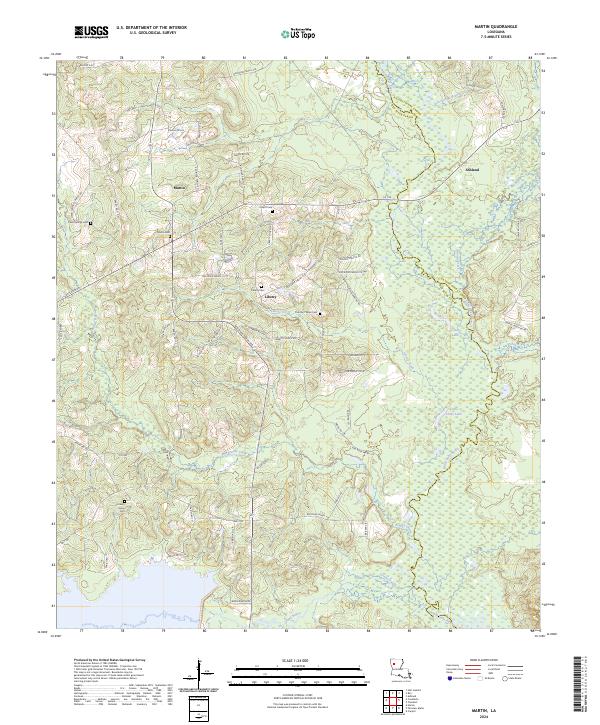 Martin, LA — USGS 7.5-minute topo (2024)