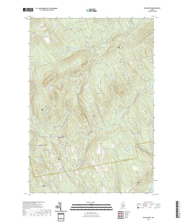 Wellington, ME — USGS 7.5-minute topo (2024)