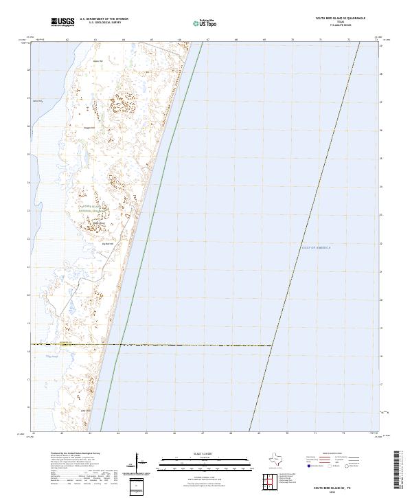 South Bird Island SE, TX — USGS 7.5-minute topo (2025)