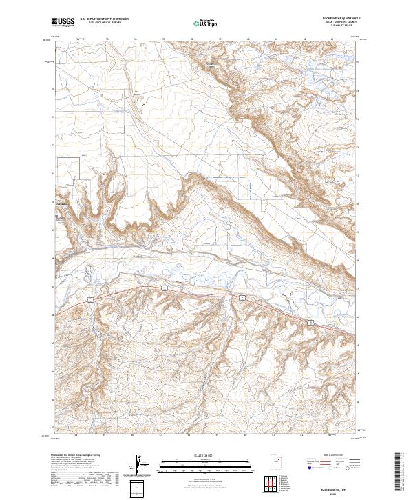 Duchesne NE, UT — USGS 7.5-minute topo (2023)