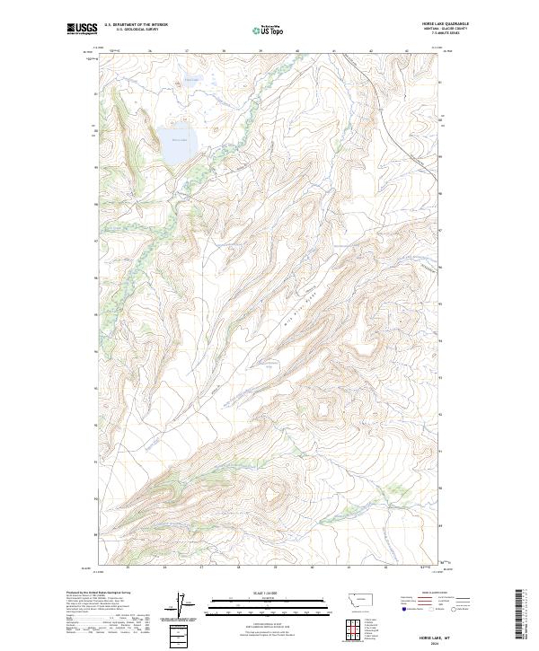 Horse Lake, MT — USGS 7.5-minute topo (2024)