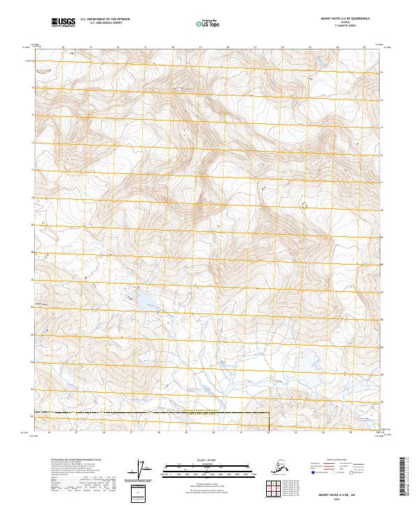 Mount Hayes A-2 NE, AK — USGS 7.5-minute topo (2024)