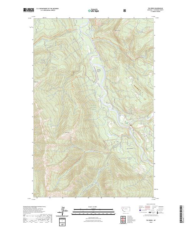Tin Creek, MT — USGS 7.5-minute topo (2024)