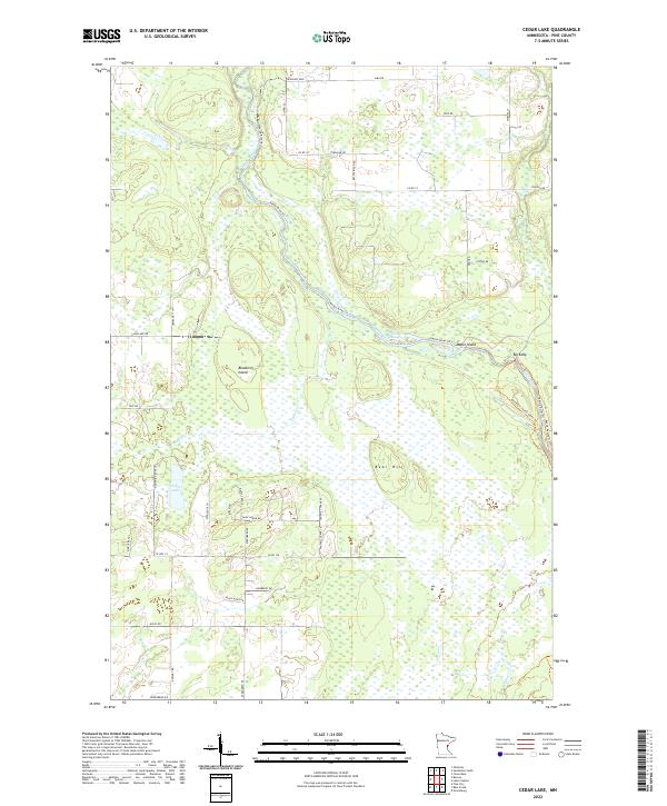 Cedar Lake, MN — USGS 7.5-minute topo (2022)