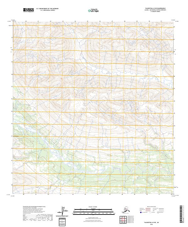 Talkeetna A-5 NE, AK — USGS 7.5-minute topo (2024)