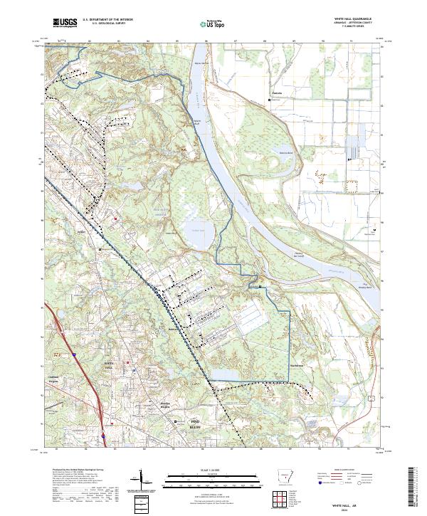White Hall, AR — USGS 7.5-minute topo (2024)