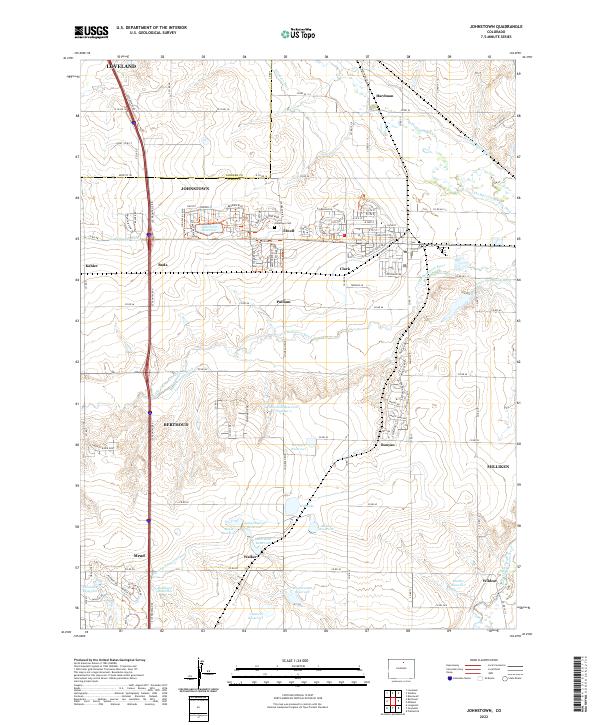Johnstown, CO — USGS 7.5-minute topo (2022)