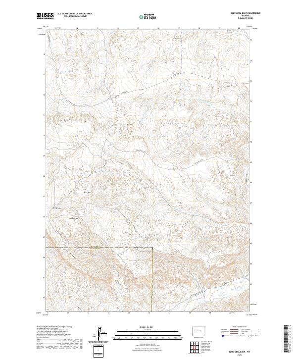 Blue Mesa East, WY — USGS 7.5-minute topo (2021)
