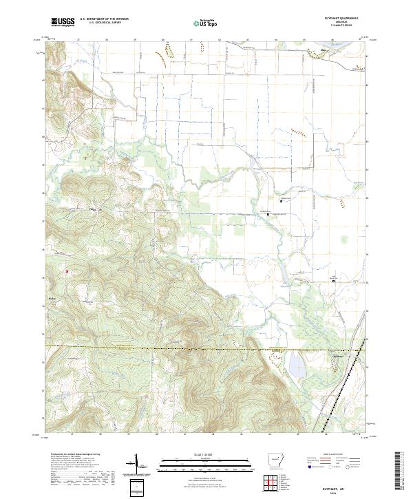 Olyphant, AR — USGS 7.5-minute topo (2024)