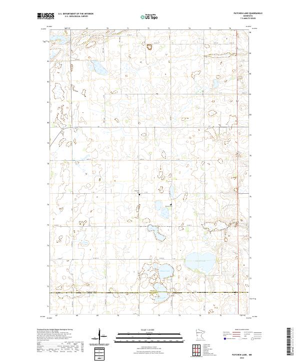 Patchen Lake, MN — USGS 7.5-minute topo (2022)