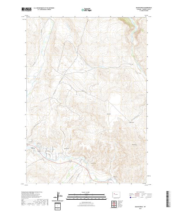 Mason Draw, WY — USGS 7.5-minute topo (2021)