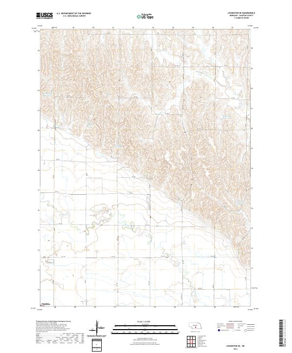 Lexington SE, NE — USGS 7.5-minute topo (2021)