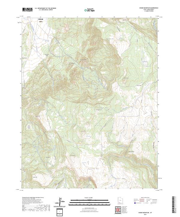 Cedar Mountain, UT — USGS 7.5-minute topo (2023)