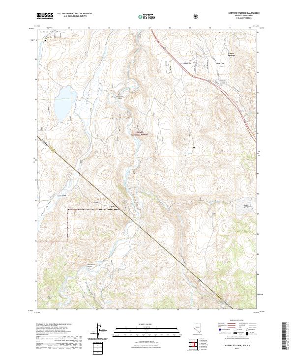 Carters Station, NV-CA — USGS 7.5-minute topo (2021)