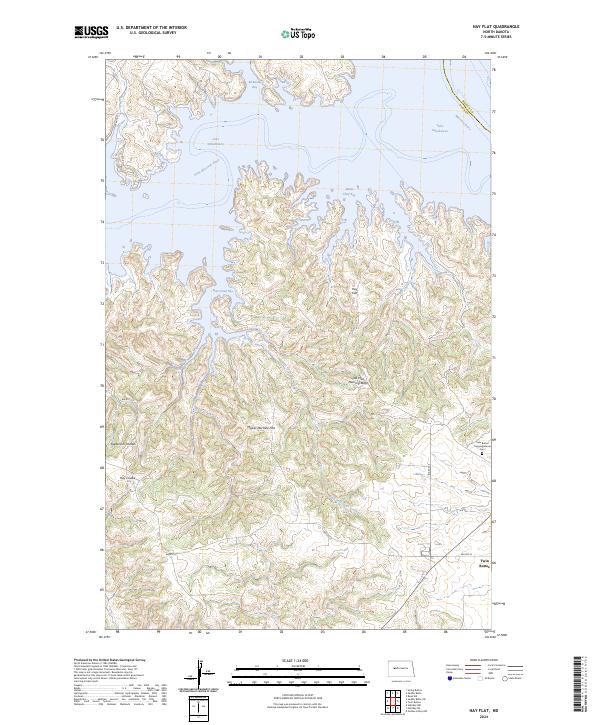 Hay Flat, ND — USGS 7.5-minute topo (2024)