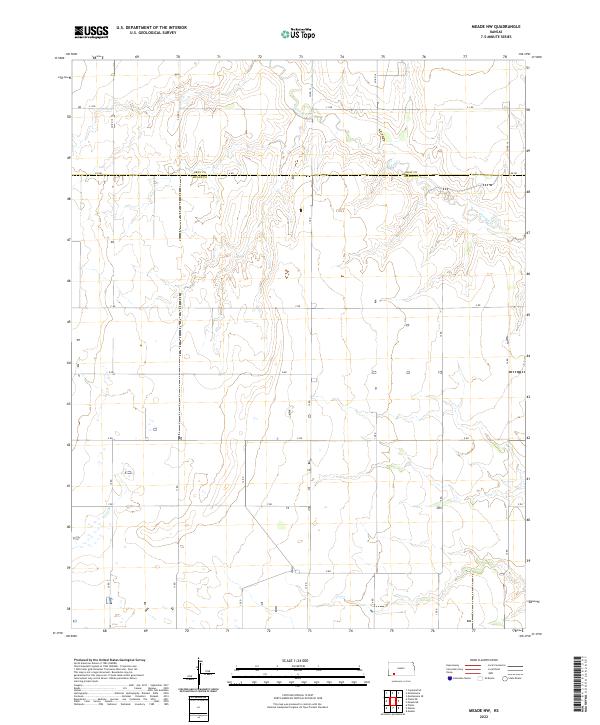 Meade NW, KS — USGS 7.5-minute topo (2022)