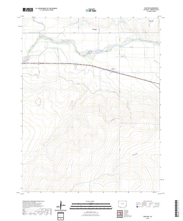 Carlton, CO — USGS 7.5-minute topo (2022)