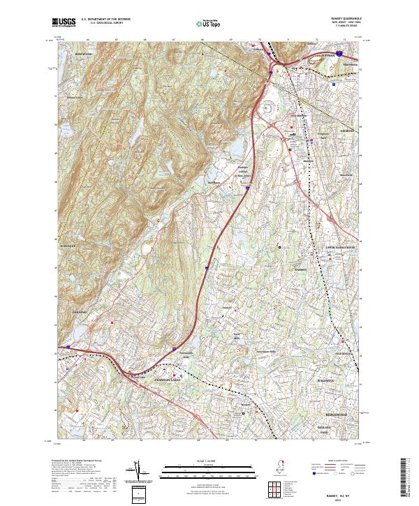 Ramsey, NJ-NY — USGS 7.5-minute topo (2023)