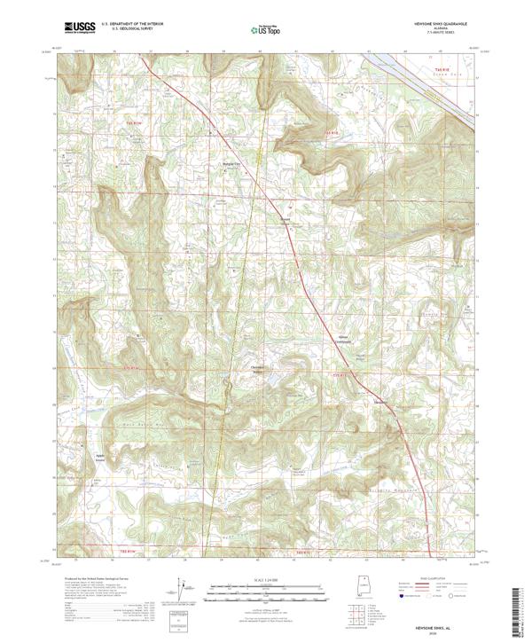 Newsome Sinks, AL — USGS 7.5-minute topo (2026)