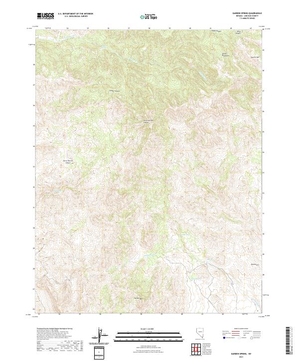 Garden Spring, NV — USGS 7.5-minute topo (2021)