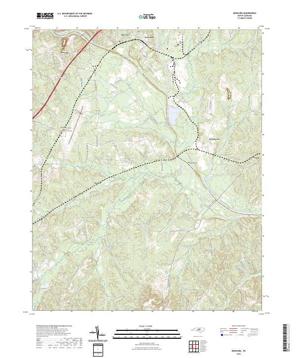 Moncure, NC — USGS 7.5-minute topo (2022)