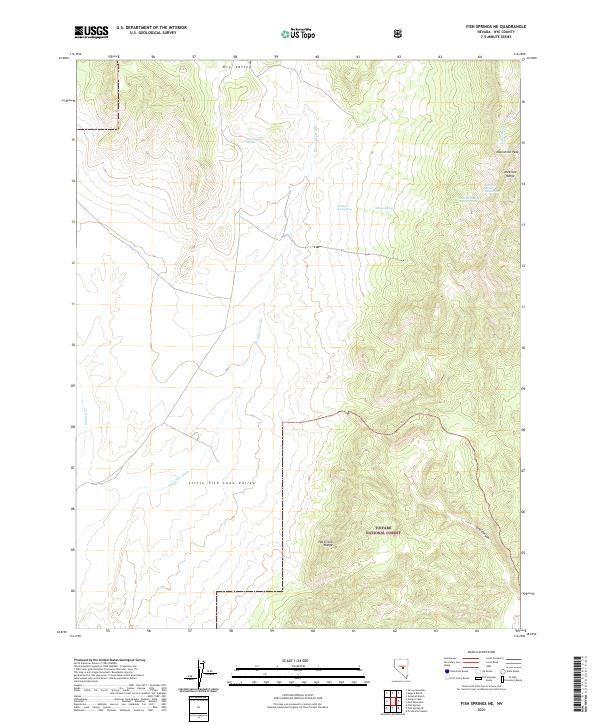 Fish Springs NE, NV — USGS 7.5-minute topo (2021)