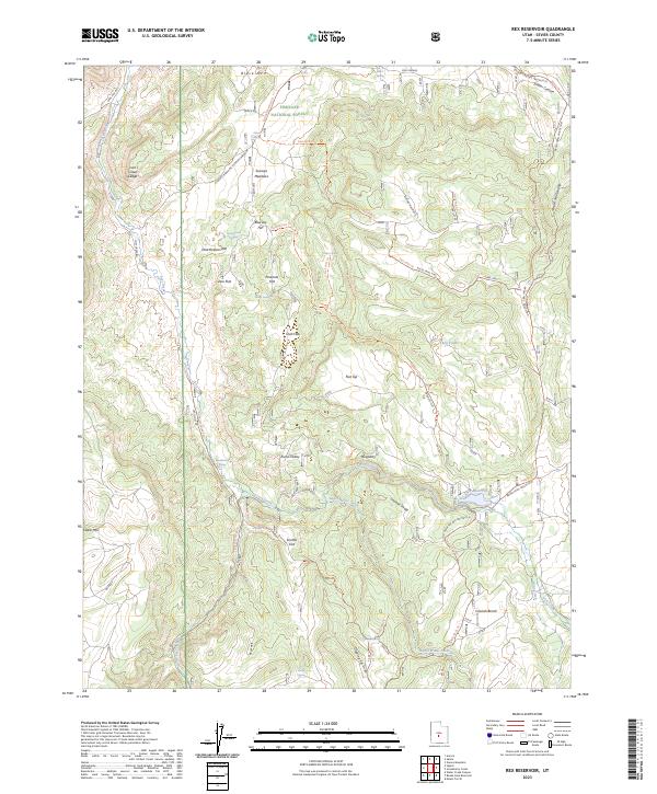 Rex Reservoir, UT — USGS 7.5-minute topo (2023)