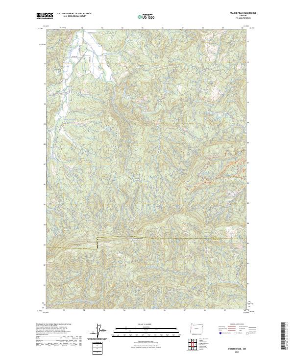 Prairie Peak, OR — USGS 7.5-minute topo (2023)